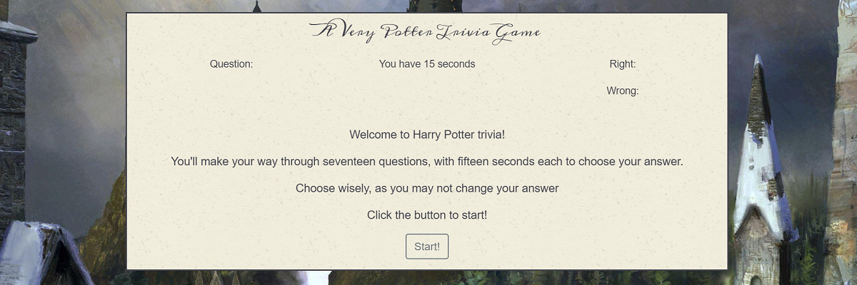 A Very Potter Trivia